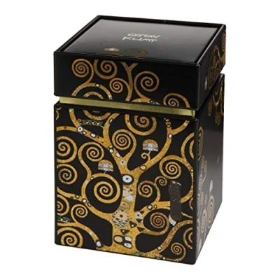 Afbeelding van Goebel Gustav Klimt Theedoos De Levensboom Metaal 11cm bewaardoos