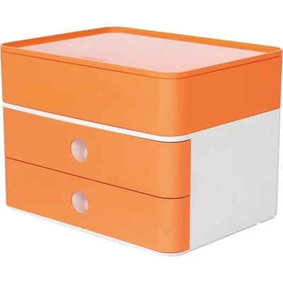 Afbeelding van Han Ha 1100 81 Smart Box Plus Allison 2 Lades En Abrikoo Oranje