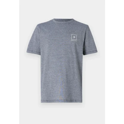 Afbeelding van TOM Tailor Denim Rounded HEM Tshirt print, Heren, Maat: Small, Black/white