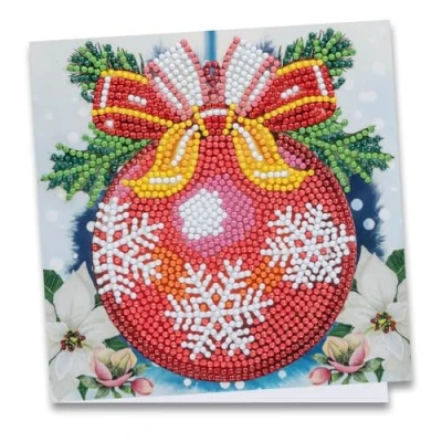 Afbeelding van Ideen mit Herz Diamond Painting wenskaart, 16 x cm, 370 g/m², inclusief envelop en gereedschap, kerstbal