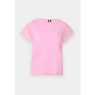 Afbeelding van Vero Moda Vmemmy TAPE Tshirt print, Dames, Maat: XS, Bonbon