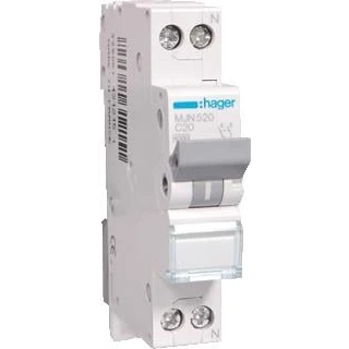 Afbeelding van HAGER AUTOMAAT 1PN 20 A C 45KA MJN520