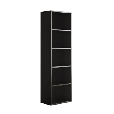 Afbeelding van Vicco Boekenkast &quot;Bob&quot;, Zwart, 40 x 132 cm met 5 compartimenten