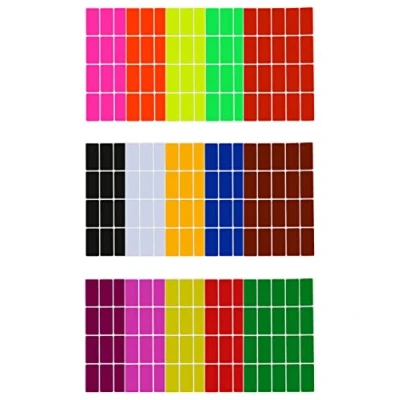Afbeelding van Royal Green Rechthoekige kleurcoderingsstickers 4 cm x 2 etiketten in 8 verschillende kleuren voor kinderen (40 mm 19 mm) 300 stuks