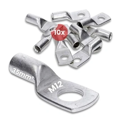 Afbeelding van 10 stuks Kalitec HR35 12 standaard buiskabelschoenen 35mm² M12 I zonder kijkgat Made in Germany