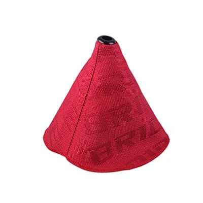 Afbeelding van muge racing Auto Gear Shift Boot Hendelknop Cover Duurzaam Canvas Pookknop Kragen voor Universele Rood