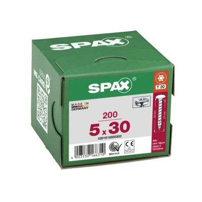 Afbeelding van Spax T star spaanplaatschroef vz ck 5.0x30mm Torx TX20 (200 st)