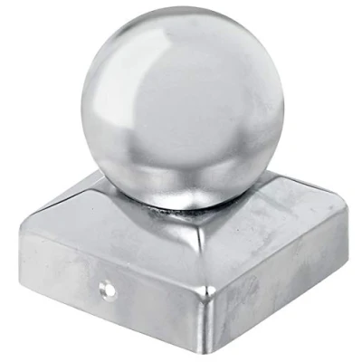 Afbeelding van Alberts 327088 Paalkap voor houten palen met kogelkop rvs 70 x mm