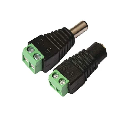 Afbeelding van WOWLED 10 stuks DC Power Connector 5,5 mm x 2,1 (5 mannelijk + 5 vrouwelijk) 12V 24V Jack Plug Socket Kabel Draad Terminal Mannelijke Vrouwelijke Adapter voor CCTV Beveiligingscamera,