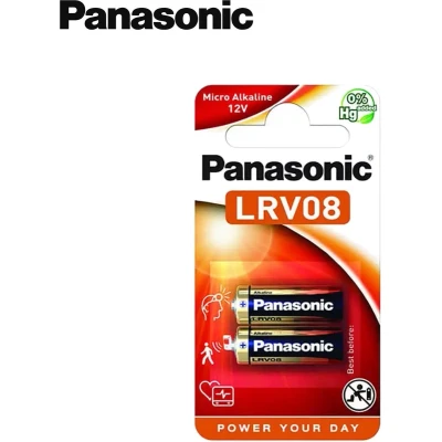 Afbeelding van 2 stuks Panasonic A23 LRV08 Alkaline 12V niet oplaadbare batterij