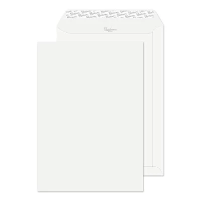 Afbeelding van Blake Zakelijk C4 324 x 229 mm 120 gsm Peel &amp; Seal Pocket Enveloppen (35653) Hoog Wit Geweven Pack van 20