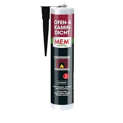 Afbeelding van MEM Oven en haarddichtheid, pastaoog afdichtingsmassa bestand tegen hoge temperaturen tot +1200C, zwart, 310 ml