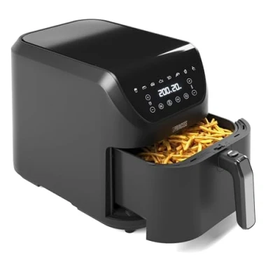 Afbeelding van Princess Digitale Airfryer XXL 182256 SlimFry Slank ontwerp 8 liter PFAS vrij Heteluchtfriteuse Digital Touchscreen Automatische Programma&#039;s 2000W Zwart Ideaal voor kleinere keukens of beperkte aanrechtruimte