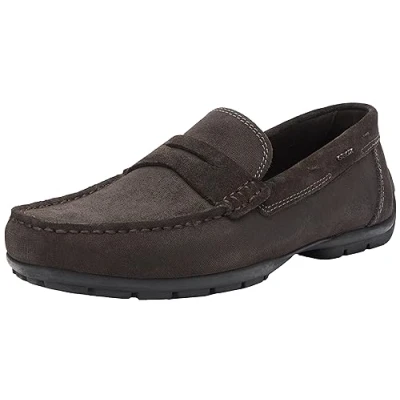 Afbeelding van Geox U Moner Mocassins, Heren, Maat: 43, Dark brown Leer