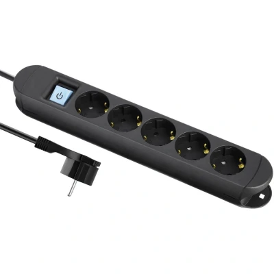 Afbeelding van Maxtrack NV 57 3 L Stekkerdoos met schakelaar Zwart Randaarde stekker 1 stuk(s)
