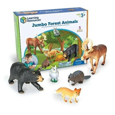 Afbeelding van Learning Resources Jumbo Woud Dieren 5 Stuk Set
