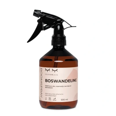 Afbeelding van Boswandeling natuurlijke Roomspray 500ml met etherische olie Geurwolkje® blend