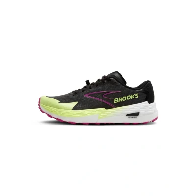 Afbeelding van Brooks Catamount 4 Trail hardloopschoenen, Dames, Maat: 40.5, Grey black lime Textiel