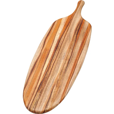 Afbeelding van Snijplank Teakhaus Canoe met Greep (67 x 21 1,3 cm)