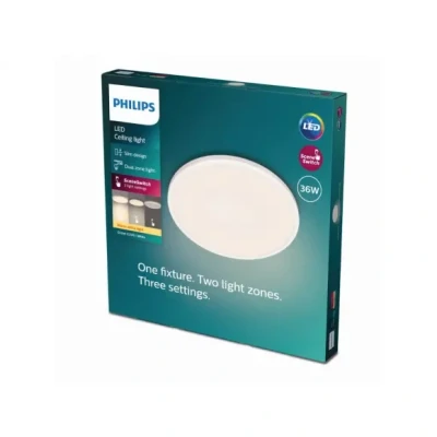 Afbeelding van Philips Ozziet plafondlamp rond wit 36W 27K
