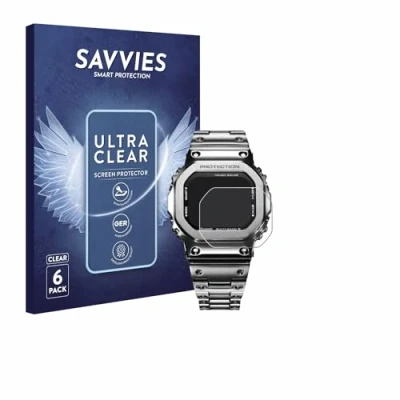 Afbeelding van Savvies (6 Stuks) Schermbeschermer voor Casio G Shock GMW B5000D 1ER Screen Protector Ultra Transparant