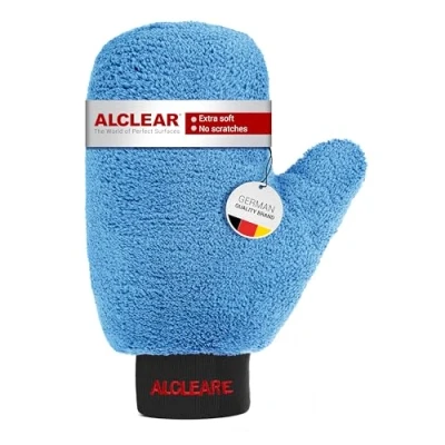 Afbeelding van ALCLEAR Velgenwashandschoen voor de auto, premium velgenhandschoen professioneel auto onderhoud, 100% vuilverwijdering, 26 x 12 cm, microvezel autowashandje, optimaal alternatief