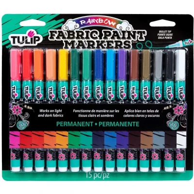 Afbeelding van Tulip Fabric markers Opaque 15stuks