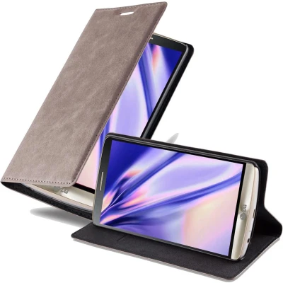 Afbeelding van Cadorabo Hoesje geschikt voor LG G3 in KOFFIE BRUIN Beschermhoes Case magnetische sluiting Cover
