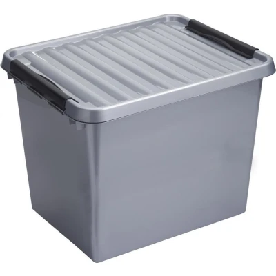 Afbeelding van SUNWARE Q Line Box 52 Liter 500 x 400 380mm zilver/zwart