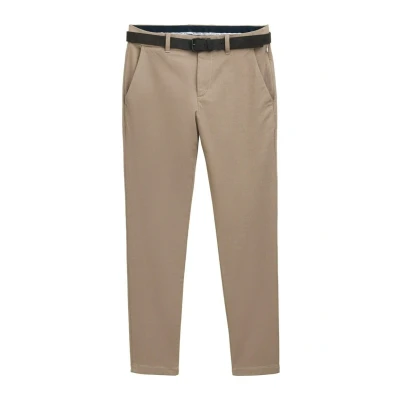 Afbeelding van TOM TAILOR Heren broek 1037547, 38564 Beige bruin zigzagstructuur, 36 W/32 L, Bruine Zig Zag Structuur, 36W / 32L