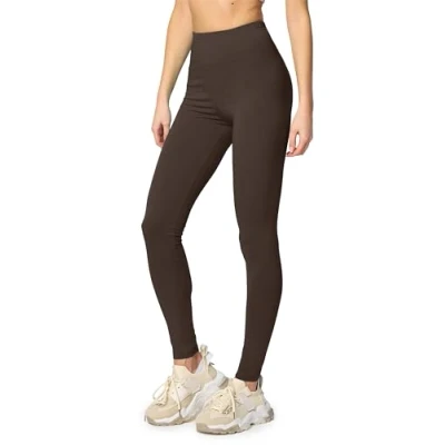 Afbeelding van Merry Style MS MS10 198 LE Dames Leggings Sport Vrijetijdsbroek Lang Katoen Sporbroek Yogabroek Bruin L