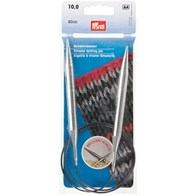 Afbeelding van Prym Rondbreinaald 10mm zilverkleur 80cm