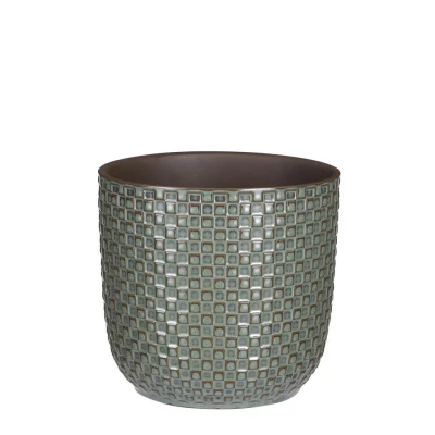 Afbeelding van Mica Decorations Daan Bloempot H17,5 x Ã ̃19 cm Groen