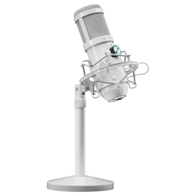 Afbeelding van Mars Gaming MMICXW, Professionele Studio Microfoon LED, Mute, USB+Jack 3.5mm, Wit