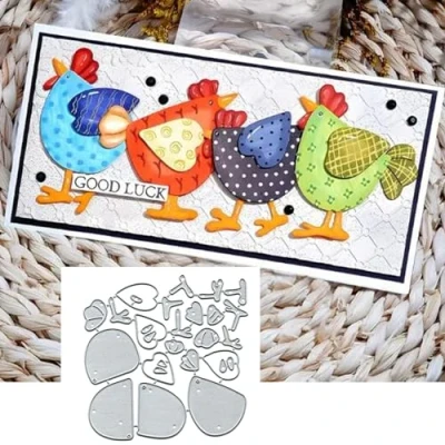 Afbeelding van Hart Dier Liefde Kip Metalen Die Cuts, Moederdag Snijden Dies Cut Stencils DIY Scrapbooking Decoratieve Embossing Papier Kaart Maken