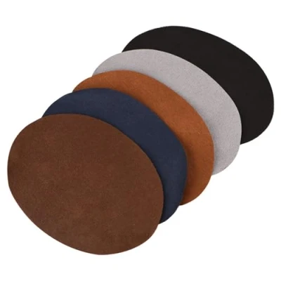 Afbeelding van Hilitand Strijkpatches, 10 stuks, 5 kleuren, ovaal, patch van PU leer, reparatie, naaien, kunstmatig, dunne patches, elleboogbeschermers leer