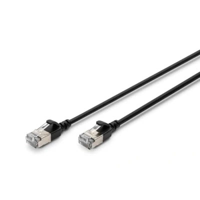 Afbeelding van Digitus DK 1632 A 003S BL netwerkkabel Zwart 0,3 m Cat6a F/FTP (FFTP)
