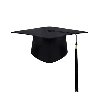 Afbeelding van Synchain Doktershoed Afstuderen Hoed Bachelor Afstudeerde Cap Abi Kopen Cap, zwart, L