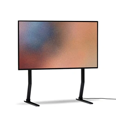 Afbeelding van Pedestal Bendy Tall tv standaard, hoog voor televisie, 40 tot 70 inch, hoogwaardige standaard woonkamer, hoge unieke verhoging (zwart)