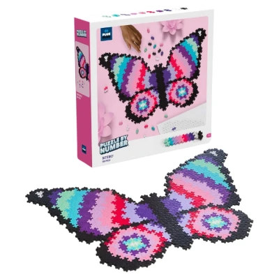Afbeelding van Plus Puzzle By Number Vlinder Constructiespeelgoed Set Met Bouwstenen 800 Delige Bouwset Bouwspeelgoed Vanaf 7 Jaar