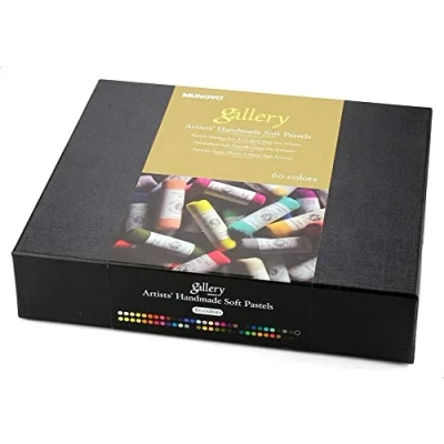 Afbeelding van Mungyo MPHM 60 Gallery Artists&#039; Handmade Soft Pastels, set van handgerolde pastelkrijtjes artistieke kwaliteit, zachte textuur