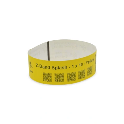 Afbeelding van Zebra Z Band Splash 10012718 2 geel 25 x 254 mm 4 350 stuks