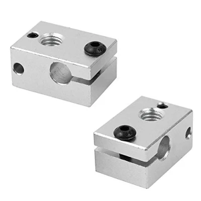 Afbeelding van 3D FREUNDE 2x aluminium verwarmingsblok voor E3D V6 Clone PT100 Sensor Cartridge Heater Block Extruder Hotend RepRap Prusa I3 Makerbot printer