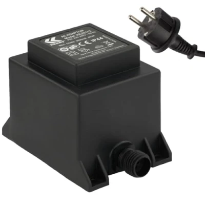 Afbeelding van KERRY ELECTRONICS 12V transformator 60VA/W, AC/AC AC, voor buitengebruik IP44, onder andere LED verlichting en..