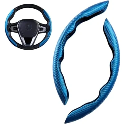 Afbeelding van Auto Stuurwielhoes voor Toyota C HR CHR 2017 2020 2021 2022 Izoa 2018 2019 2021, Stuurwielbeschermer Antislip Ademend Gesegmenteerde Interieur Accessoires