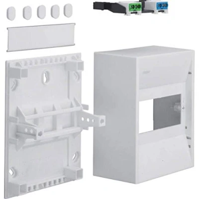 Afbeelding van Hager GD106N Mini verdeler 180x146x82mm IP30 6 PLE tot 63A met klemmen AP montage