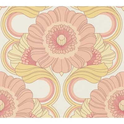 Afbeelding van AS Creation Retro Chic 39530 5 / 395305 Geel Roze