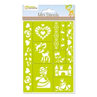 Afbeelding van Avenue Mandarine 42830O Set met mini sjablonen (voor het versieren en vormgeven, ideaal voor je knutselwerk, kaartvormgeving, decoratieve dozen, enz., prinses)