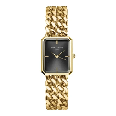 Afbeelding van Rosefield SBGSG O77 Octagan XS Double Chain Studio Edition horloge dameshorloge Goudkleur