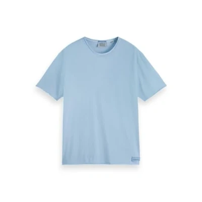 Afbeelding van Scotch &amp; Soda Raw Edge Relaxed Fit T shirt, Spring Blue 420, M